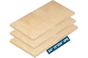 ANDERSON PLYWOOD 3/4" x 12" x 24" Baltic Birch Plywood – B/BB Grade (Package of 3) Arts and Crafts, School Projects and DIY Projects, Drawing, Painting, Kitchen, Cabinets
