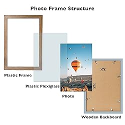 JCJMY 8.5x14 Picture Frame Rustic Brown for Wall