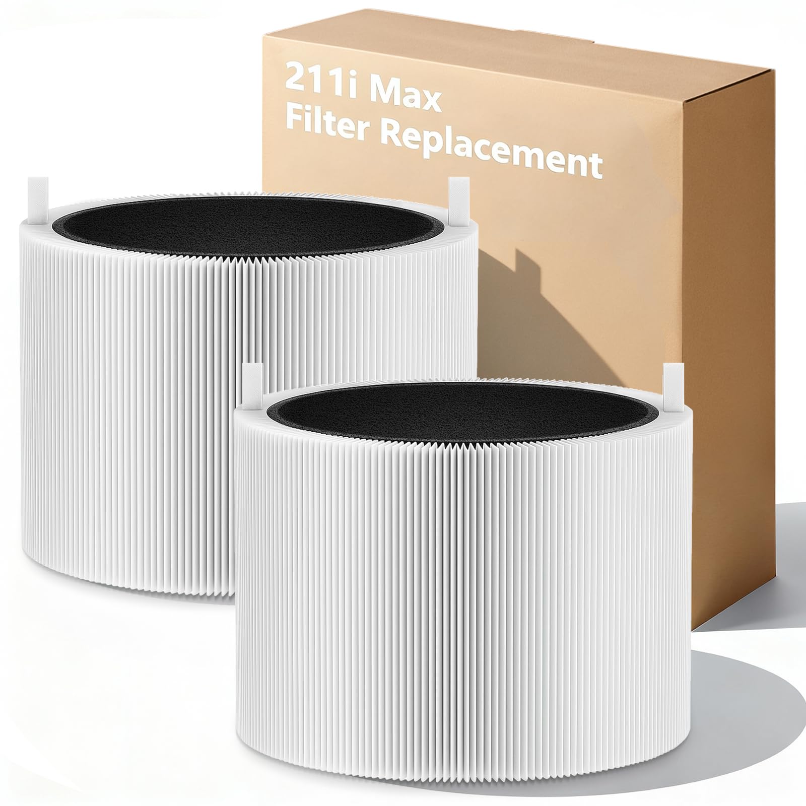 Photo 1 of 2 Pack 211i Max Replacement Filter Compatible with Blueair Blue Pure 211i Max Air Purifier. Blue Pure F2MAX, 3-in-1 H13 Ture HEPA and High-Efficiency Activated Carbon Filters, Replacement Part #F2MAX
