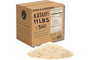 Jatisse Dried Kataifi 5kg (11 lb) – Premium Shredded Fillo Dough for Kunafa, Knafeh, Dubai Chocolate Bars, Middle Eastern Pastries, Bulk Kadayif for Catering & Restaurants