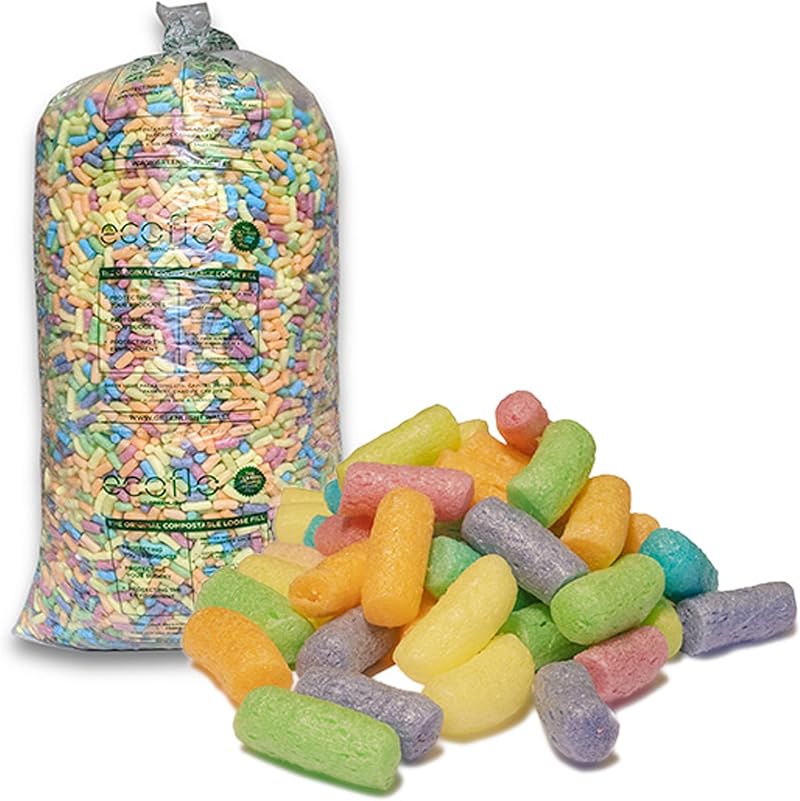 STORM TRADING GROUP EcoFlo Biodegradable Packing Peanuts 15 Cubic ft Grey Void