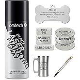 OMTech Laser Marking Spray, Metal Laser Marking Fluid for CO2 Laser Engravers, 13oz Aerosol High Contrast Black Spray for Laser Engraving Metal, Laser Ink Agent for Aluminum Stainless Steel Brass More