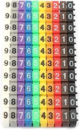 Hilitand 100x 2.5mm² Wire Number Marker Clips Plastic Cable Labels Color Coded view 9