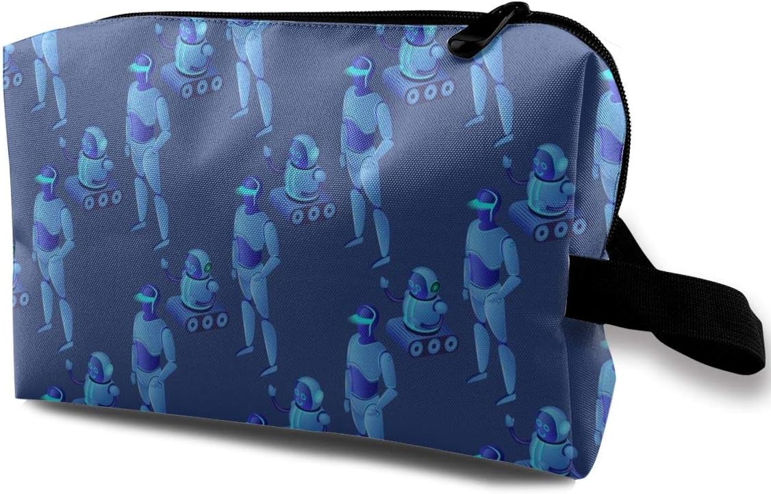 Amazon.com: Modern Glowing Ai Robots Cute Makeup Bag ...