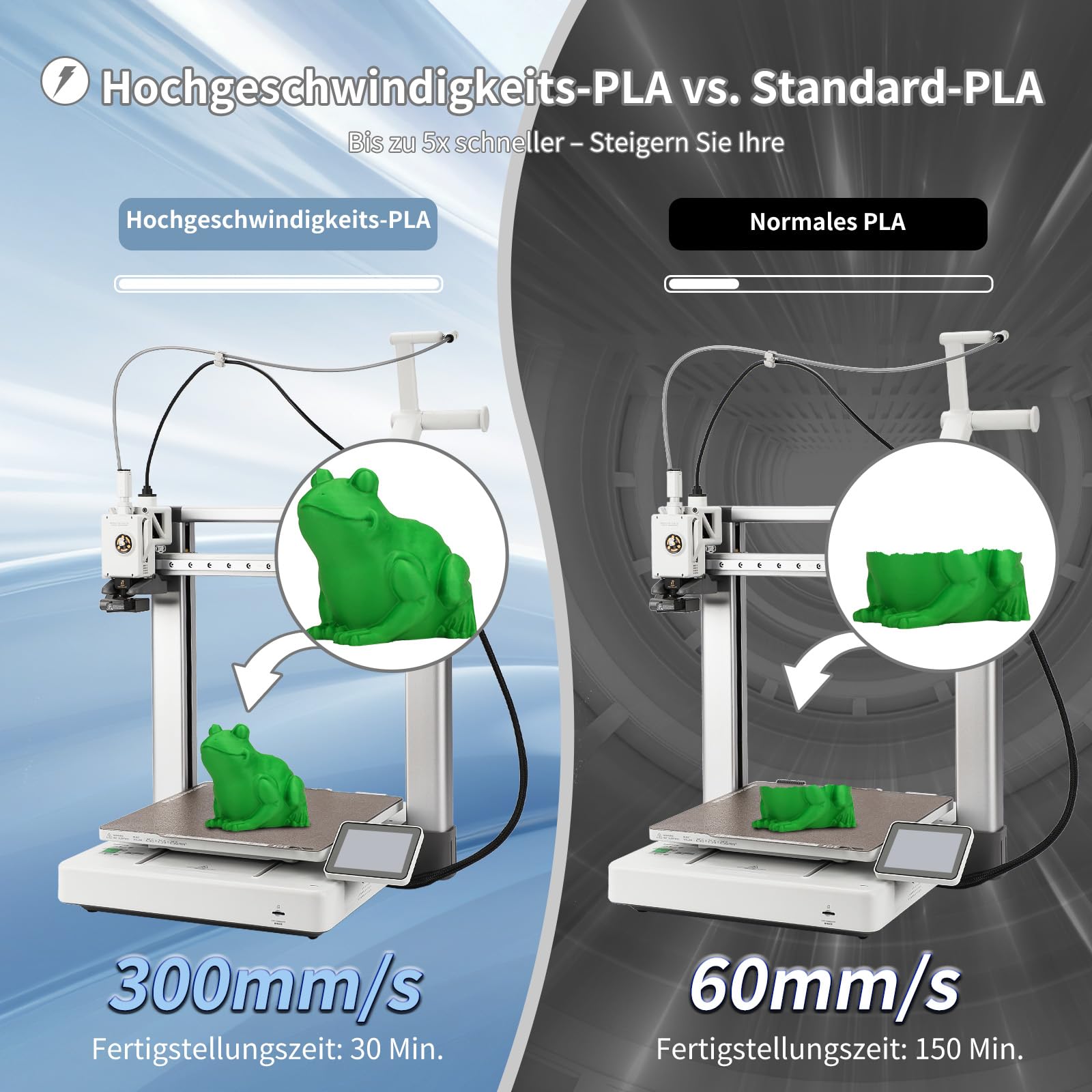 3DHoJor PLA Filament 1.75mm, 1kg 3D Drucker Filament PLA, Maßgenauigkeit +/- 0,02 mm, ultraschnelle Filament 3d Druckmaterialien, Vakuumverpackung,für FDM 3D Drucker, Grün 2
