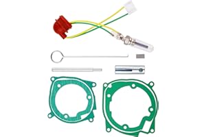 Faitio 12V Diesel Heater Glow Plug Repair Kit, 9Pcs 2KW 5KW 8KW Chinese Diesel Parking Heater Gasket Ceramic Ignition Plug, Replacement Parts for Diesel Heater, Car, Truck, and Boat