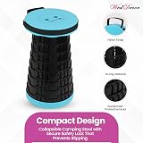 WedDecor Portable Folding Stool Light Blue 180kg Capacity Telescopic view 3