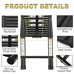 RIKADE Telescoping Ladder 10.5FT & Attic