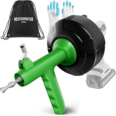 Meisterfaktur Drain Snake 25 ft Auto Feed Plumber Unblocker
