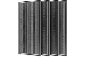 Rvpozwer 400 Watt Solar Panel, 25% High-Efficiency, 4PCS 100W Solar Panels, 18BB N-Type, Monocrystalline PV Modules, for RV, Marine, Rooftop, Farm and Off-Grid System