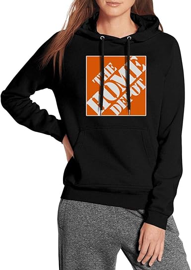 Amazon Com Home Depot Logo Black Hoodie For Women Kangaroo