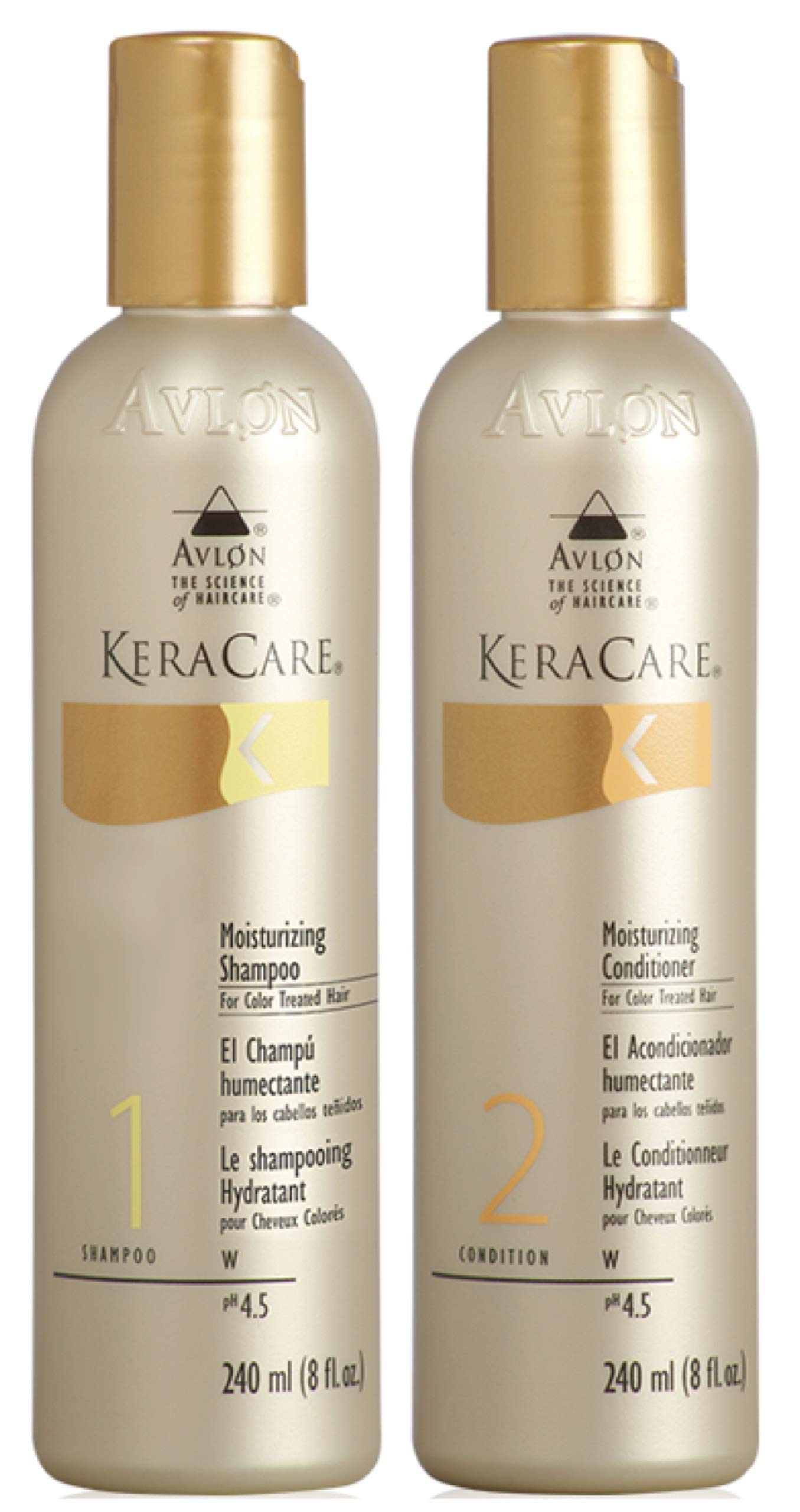 Avlon Keracare Moisturizing Shampoo & Conditioner Set (240ml Each) for Color Treated Hair
