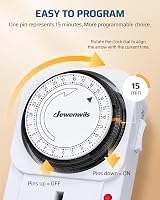 DEWENWILS Timer Plug Socket UK 24 Hour 3 Pack Energy Saving Plug Timer view 2