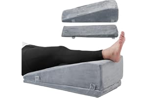Ganondorf Leg Elevation Pillow, Premium Foam Leg Support Adjustable Wedge Pillow Relieves Joint Pain After Surgery Ergonomic Curve for Leg Support Promote Blood Circulation Single Leg
