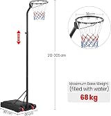 Yaheetech Netball Stand and Post Adjustable Hoop 212-305 cm 38 cm Dia view 3