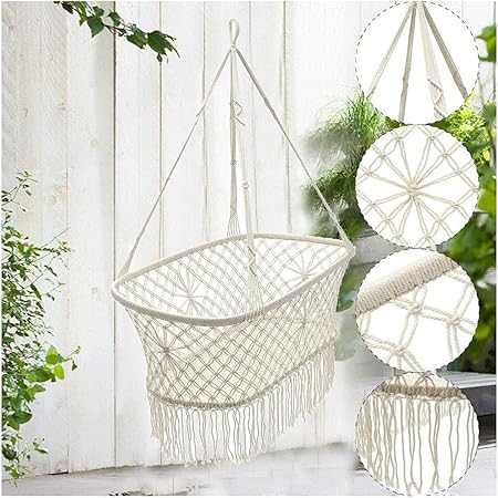 hanging macrame crib
