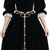Medieval Chain Belt for Women - Renaissance Gothic Belts, Metal Celtic Fairy Waist Chain Belt for Halloween Party