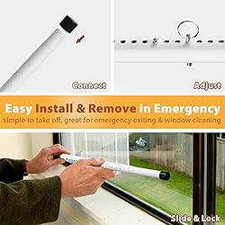 Sliding Door Security Bar 18"-51", Adjustable