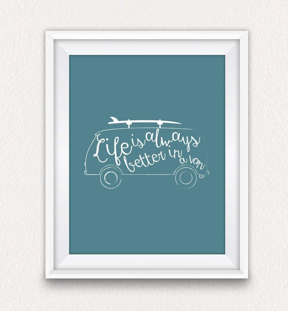 Campervan print, camper van gifts - Print only, Various Colours, Different Sizes available