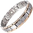 Smarter LifeStyle Elegant Titanium Magnetic Bracelet for Men and Women- Adjustable Bracelet Length with Sizing Tool for Perfe