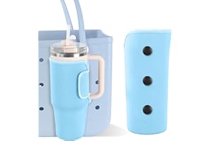 NBOOCUP Bogg Bag Accessories, Cup Holder for Stanley Compatible with Bogg Bag, Accessories for Bogg Bag Original X Large, Drink Holder Compatible with Bogg Bag/Simply Southern Beach Tote Bag (Sky Blue)