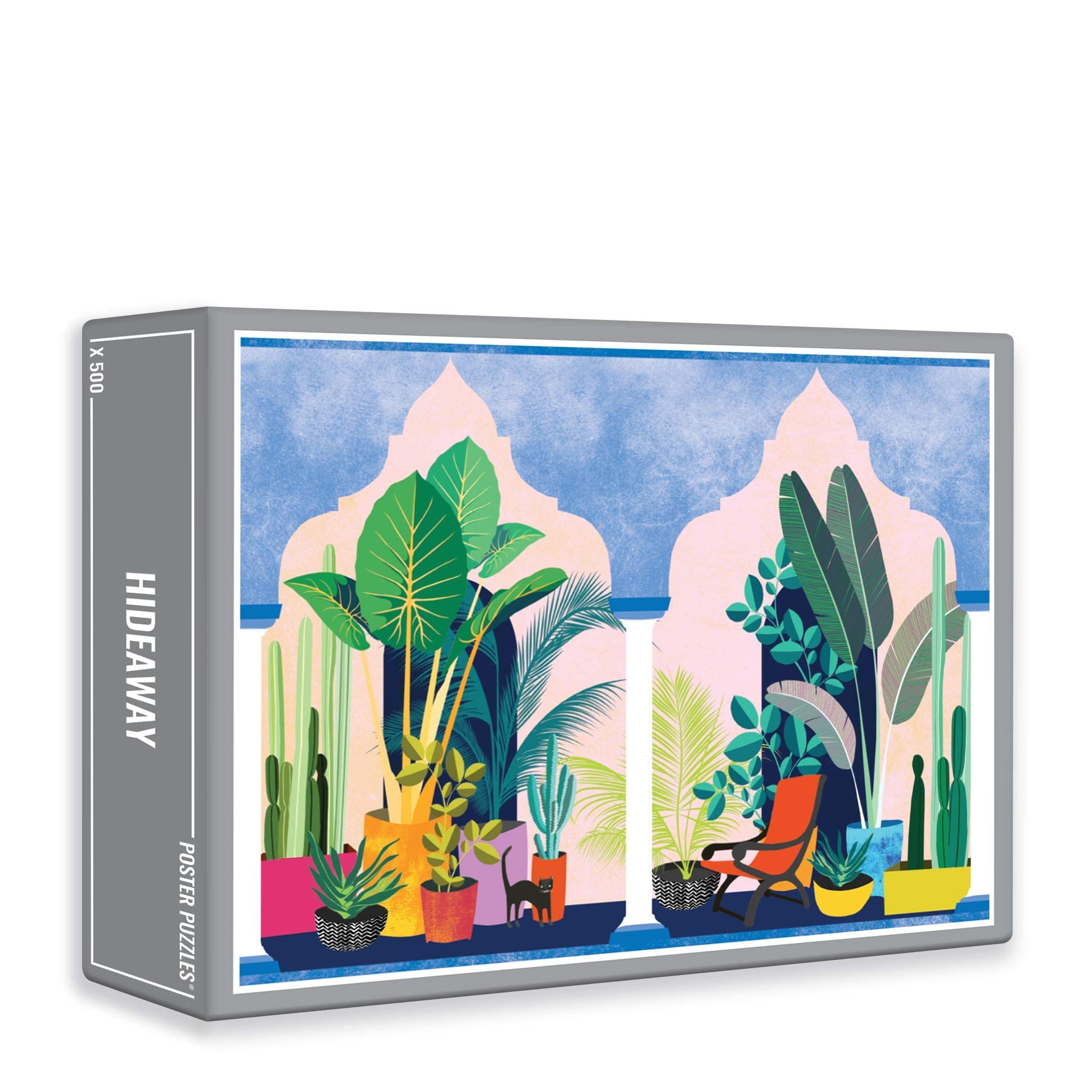 Cloudberries Hideaway, Fun Modern 500 Piece Jigsaw Puzzle for Adults, Houseplant and Cactus Puzzle, Flower Puzzles 500 Pieces