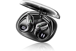 VNILRGLE Open Ear Earbuds Bluetooth Headphones Wireless - 80Hrs Playtime Wireless Earbuds with IPX7 Waterproof Touch Control Earphones Sport with 18.2mm Drivers Stereo Sound Bluetooth 6.0 for Running Fitness