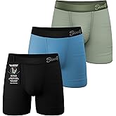 Shinesty Boxer Briefs for Men Pack of 3 - Hammock Support Pouch Underwear for Men - Flyless