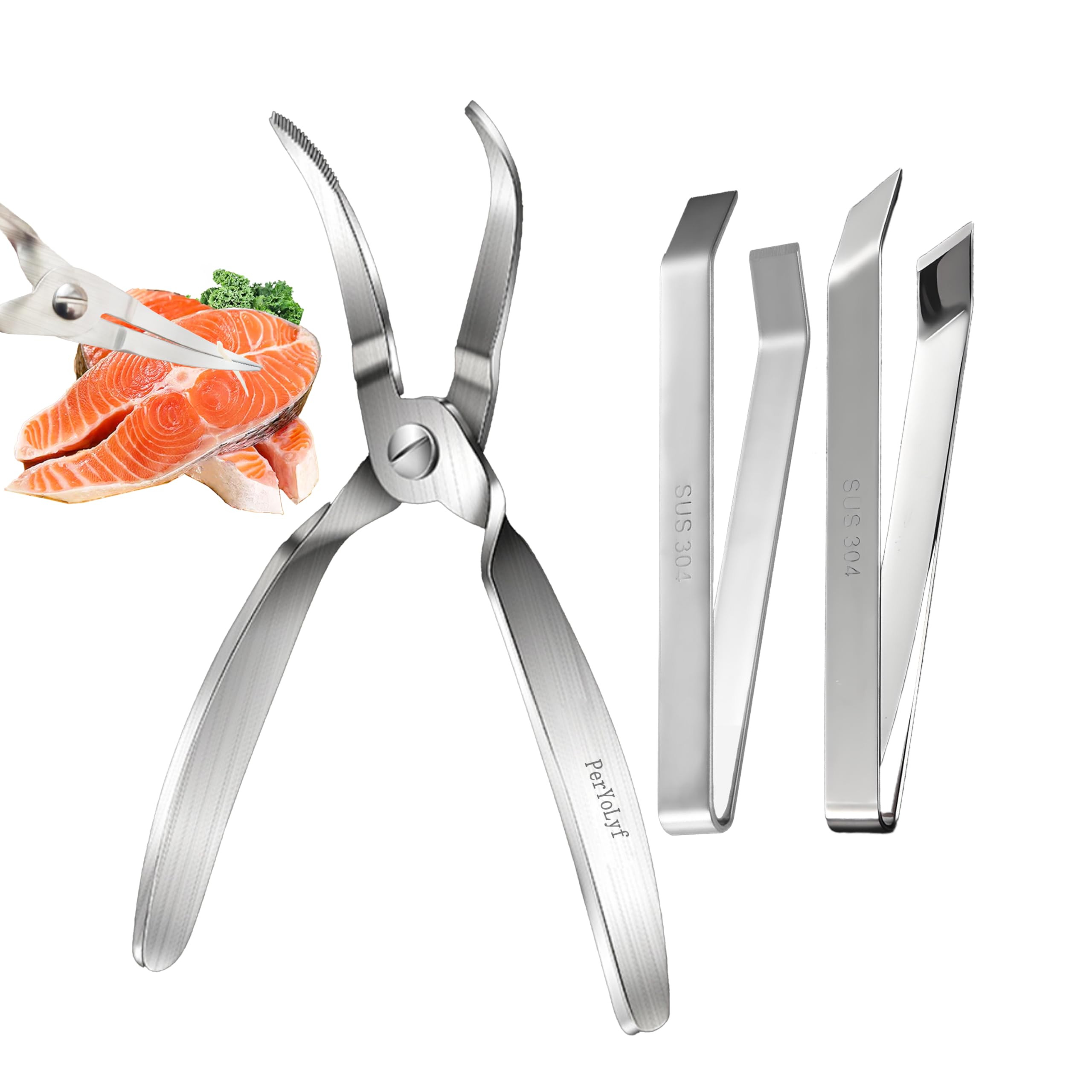 Photo 1 of *USED*
Fish Bone Pliers/Tweezers 304 Food Grade Stainless Steel Deboning Tool Kit for All Kinds of Fish?3 Pack?