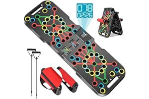 JNATER Push Up Board with Smart Count, Multi-Function 60 in 1 Push Up Bar (Foldable & Portable), Push up Handles for Floor, Professional Home Workout Equipment, Strength Training Equipment for Men & Women