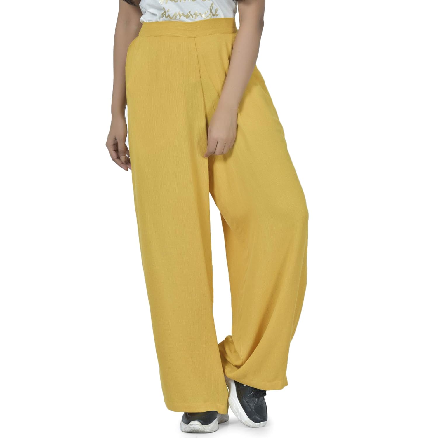 Buy ZABT Women Yellow Palazzo Pants at Amazon.in