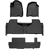 SMARTLINER 3 Row Floor Mat Liner Set Compatible with 2021-2023 Cadillac Escalade ESV with 2nd Row Bench Seat