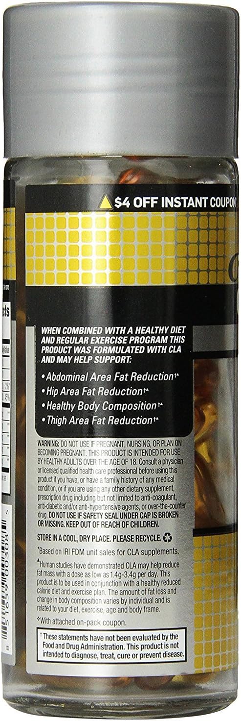 Ab Cuts CLA Belly Fat Formula, Weight Loss Supplement for Men and Women, Fat Burner, Omega 3 Fish Oil, Flaxseed Oil, Vitamin E, 120 Softgels: Health & Personal Care