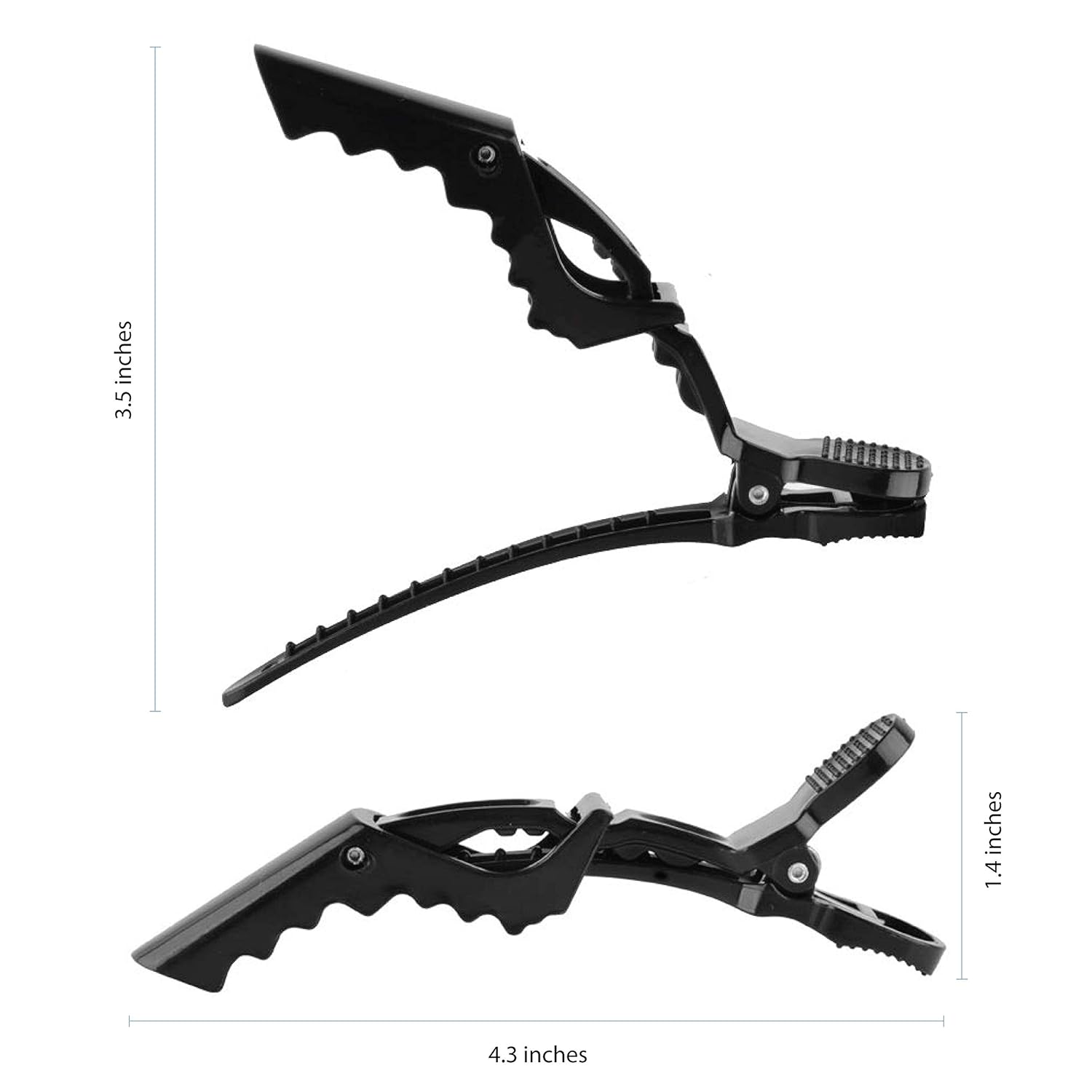 Deke Home Women styling hairclip - 12 pcs professional alligator plastic hair sectioning clips - Durable alligator hair clip with nonslip grip & wide gator big teeth for easy styling thick/ thin : Beauty