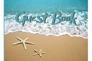 Guest Book: Guest Book for Vacation Rental, Bed and Breakfast, Airbnb, VRBO, Guest House, Motel and Hotel Log Book with Beach