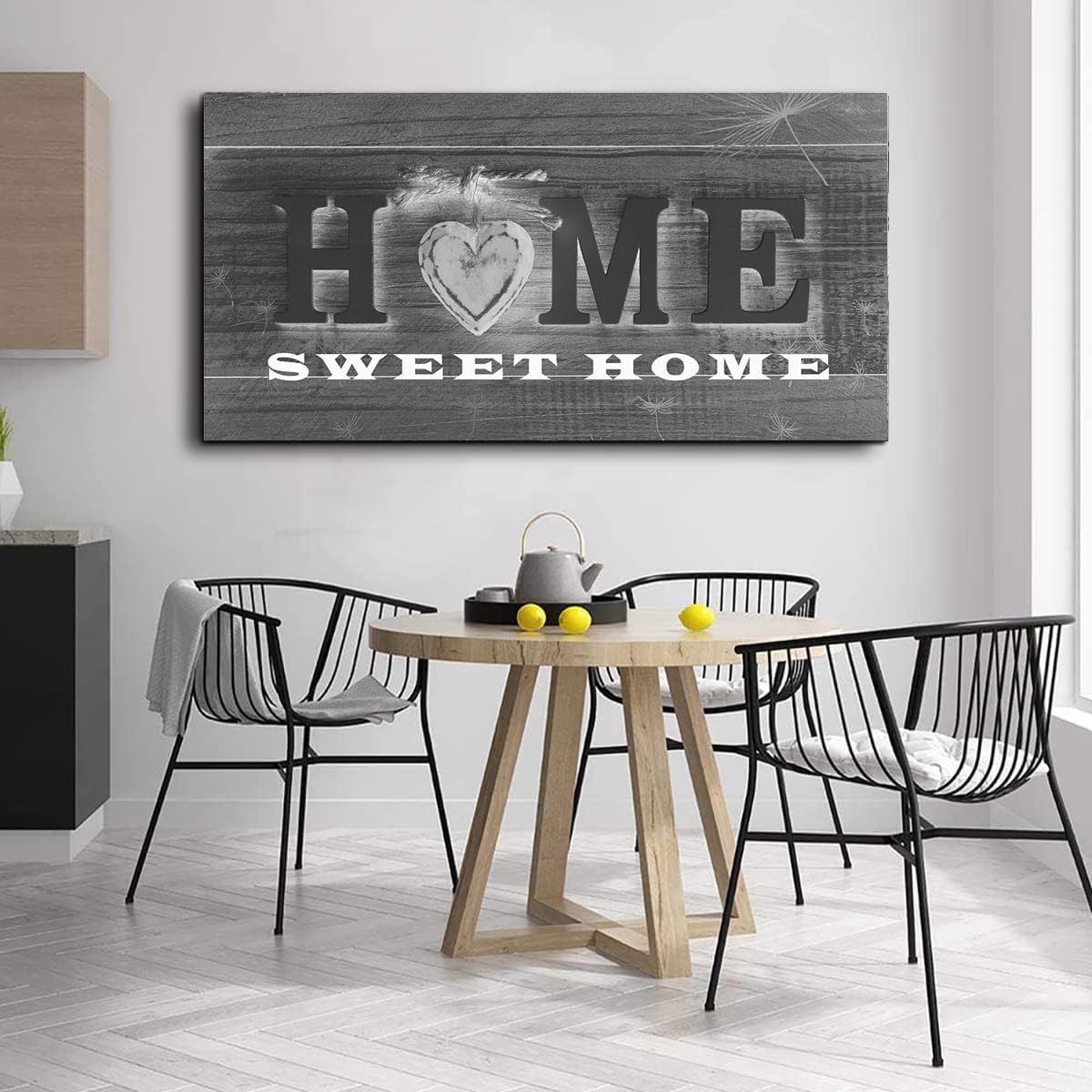 Home Sweet Home Wall Art Large Canvas Wall Art for Living Room Decoration Wooden Board Design Canvas Prints Modern Rustic Artwork Pictures Wall
