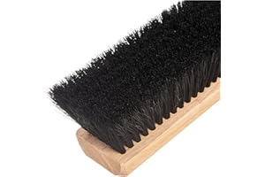 Carlisle 3621921803 Flo-Pac Hardwood Block Floor Sweep, Tampico Bristles, 18" Block Size, 2-1/2" Bristle Trim, Black