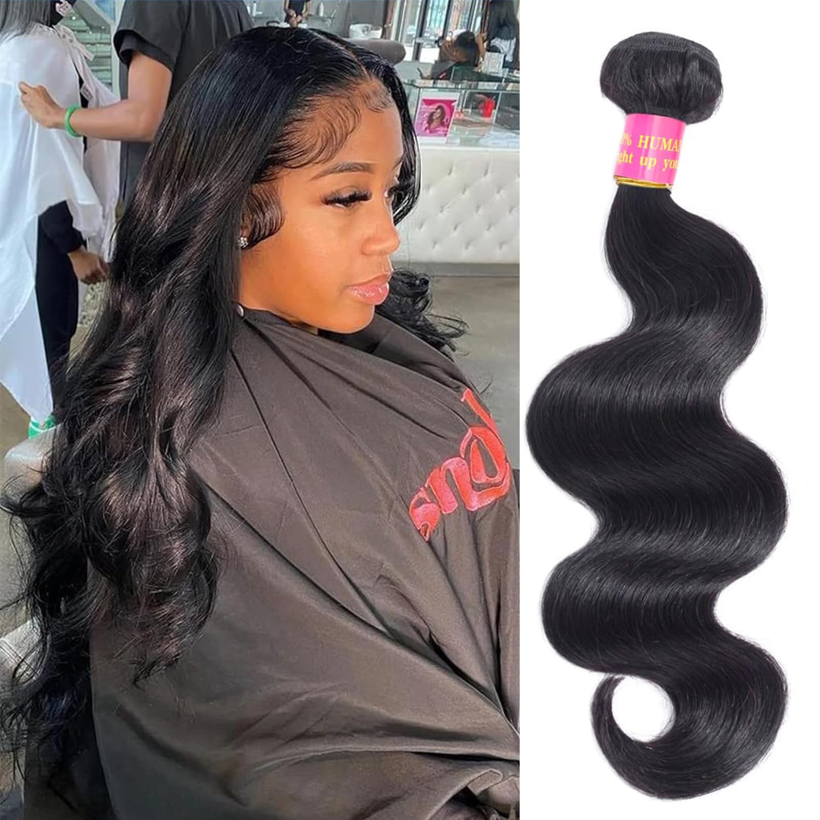 16 Inch Body Wave Human Hair Bundles Body Wave Bundles Human Hair 100% Unprocessed Brazilian Raw Virgin Hair Bundles Weave Natural Color — image 1