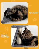Aechonow Cat Tree Tower Large Cat Perch 50x40cm Sisal Scratching Dark Gray view 5
