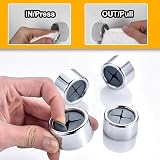 4 Pcs Self Adhesive Towel Hooks - Round Wall Mounted Holders view 4