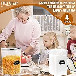 HKJ Chef 4 Pack Extra Large Airtight Food Storage