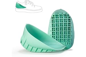 Tuli's Heavy Duty Heel Cups, Cushion Insert for Shock Absorption, Plantar Fasciitis, Sever’s Disease and Heel Pain, Green 1 P