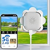 2.5K Window Camera, 5GHz & 2.4GHz Window Security Cameras with Color Night Vision, WiFi Camera with Motion Detection, Continuous Recording, Spotlight Siren, Real-Time Alerts, 2-Way Audio (White)