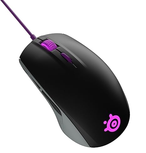SteelSeries Rival 100, Optische Gaming-Maus, RGB-Beleuchtung, 6 Tasten, Farbe Sakura Purple