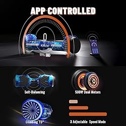 SIMATE Scooter, Colorful LED Light-Up