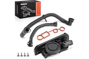 A-Premium Crankcase Vent Valve Breather Hose w/Gasket Kit Compatible with Volkswagen VW Jetta Passat 2006-2008, Golf Eos GTI 