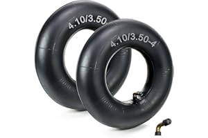 4.10/3.50-4" Inner Tubes with TR87 Bent Valve Stem (2-Pack) by Cenipar Heavy Duty Replacement Inner Tube for Wheelbarrow tire 4",Trunk, Tractor, Garden Carts,Golf Cart, Mowers and More