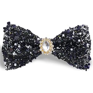 Gsyziux Rhinestone Bow Ties for Men Adjustable Mens Bow Tie Sparkle Bowtie | Easy to put on and take off, Comfortable fit for
