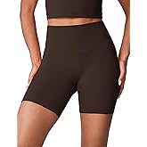 UNISSU Hugcurve No Front Seam High Waisted Workout Biker Shorts for Women 6 Inches Tummy Control Buttery Soft Yoga Pants Gym
