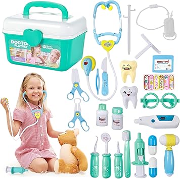 baby playing doctor set